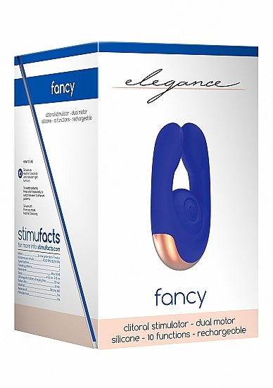 Elegance Dual Motor Clitoral Stimulator Fancy Blue